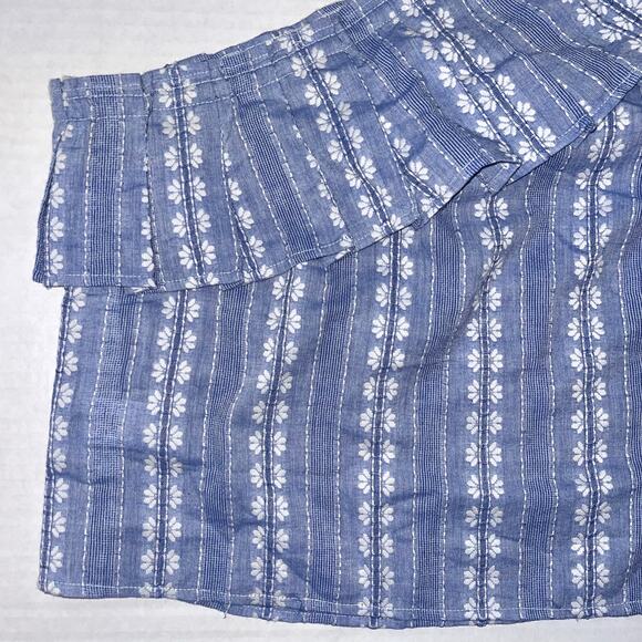 NWT Splendid one shoulder Ruffle top women’s size XS Blue and white - Picture 12 of 16